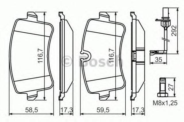 Колодки гальмові задні, дискові 0986494446 BOSCH