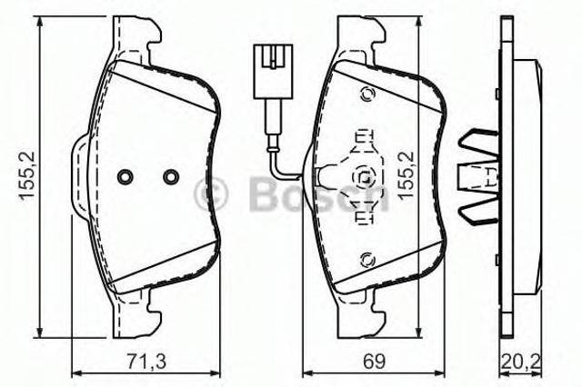 Передні гальмівні колодки 0986494465 BOSCH