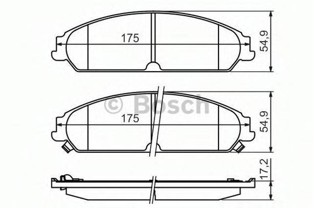Гальмівні колодки 0986494483 BOSCH