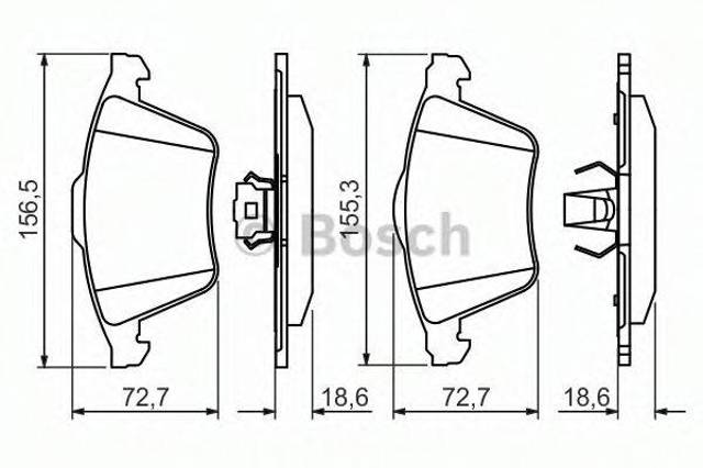 Колодки гальмівні дискові комплект 0986494492 BOSCH