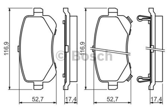 Колодки гальмівні задні, дискові 0986494496 BOSCH