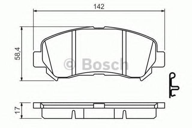Тормозні колодки 0986494501 BOSCH
