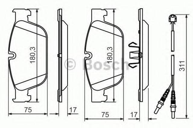 Тормозні колодки 0986494526 BOSCH