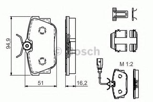 Задні дискові колодки 0986494529 BOSCH