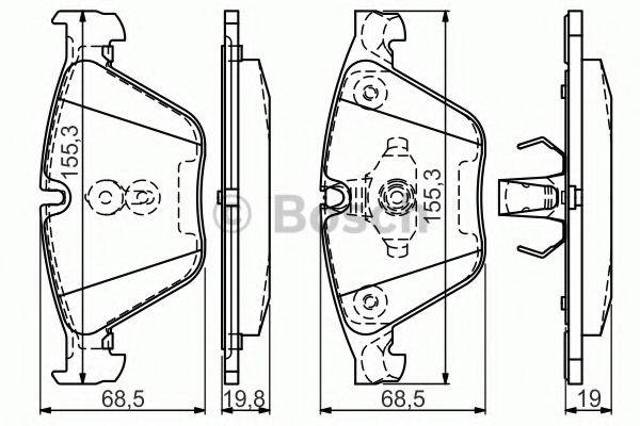 Гальмівні колодки 0986494549 BOSCH