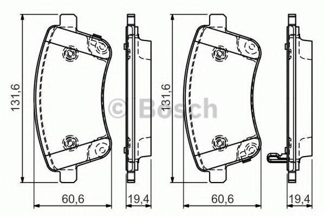 Гальмівні колодки 0986494552 BOSCH