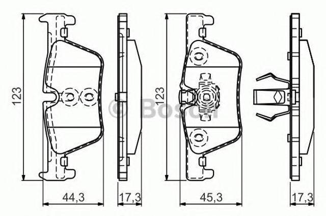 Колодки гальмові задні, дискові 0986494554 BOSCH
