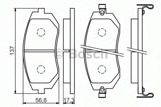 Тормозні колодки 0986494558 BOSCH