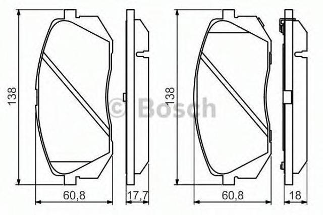 Гальмівні колодки 0986494559 BOSCH