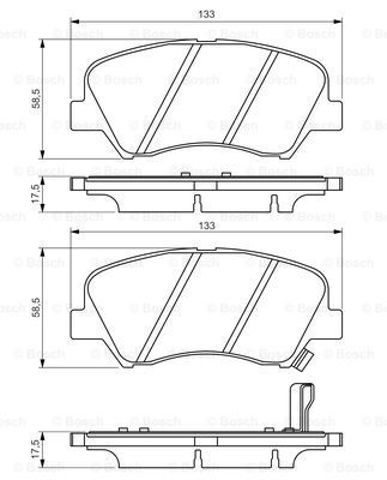 Колодки передні 0986494563 BOSCH