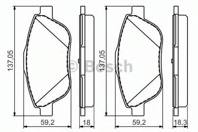 Тормозні колодки 0986494564 BOSCH
