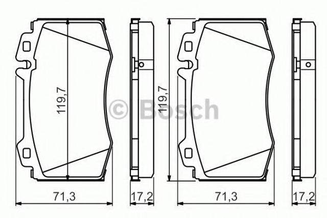 Дискові гальма 0986494576 BOSCH