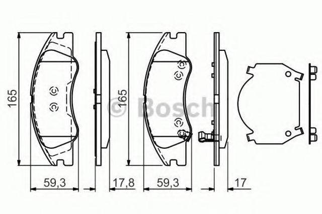 Колодки передні 0986494577 BOSCH