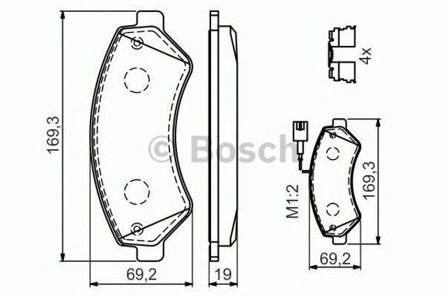 Тормозні колодки 0986494589 BOSCH