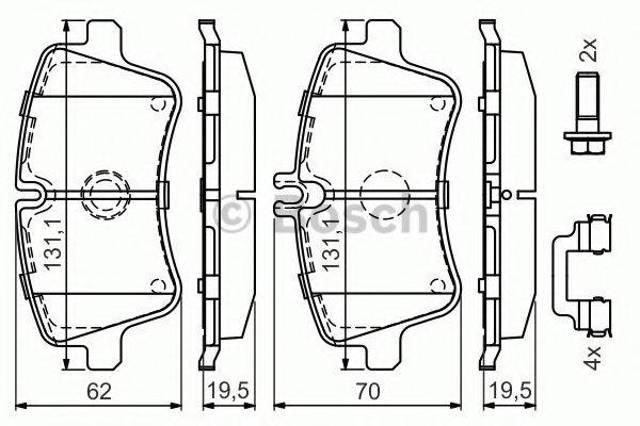 Гальмівні колодки 0986494607 BOSCH