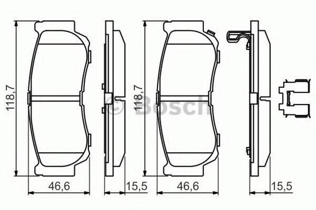 Колодки гальмівні задні, дискові 0986494628 BOSCH