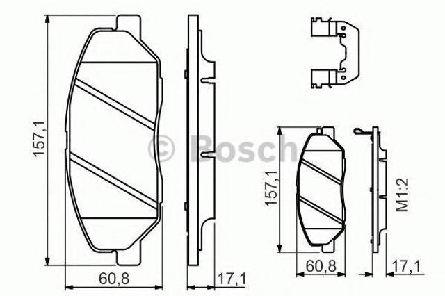 Колодки гальмівні дискові комплект 0986494631 BOSCH