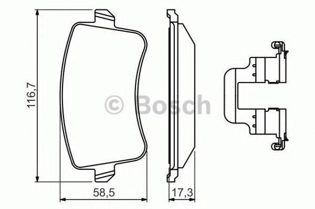 Задні колодки 0986494637 BOSCH