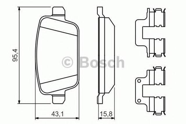 Колодки гальмові задні, дискові 0986494639 BOSCH