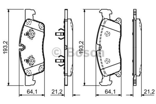 Дискові гальма 0986494672 BOSCH