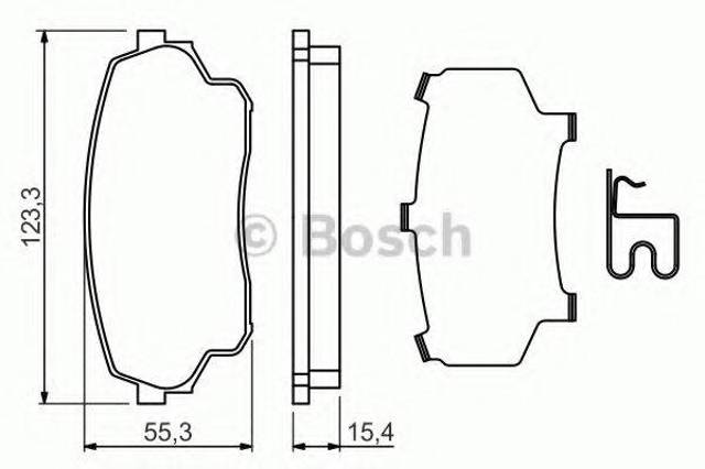 Колодки гальмівні дискові комплект 0986494711 BOSCH