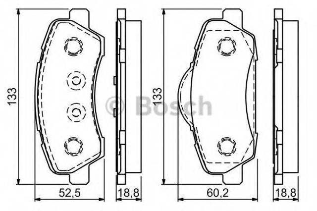 Передні гальмівні колодки 0986494713 BOSCH