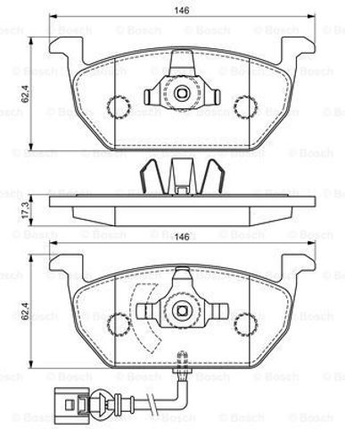 Гальмівні колодки 0986494721 BOSCH