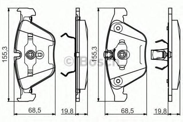 Дискові гальма 0986495082 BOSCH