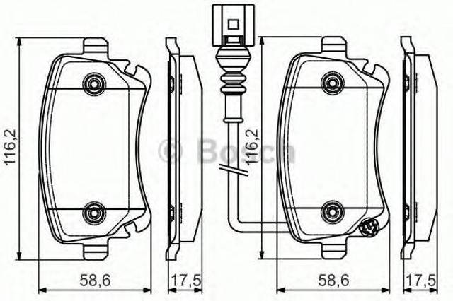 Задні колодки 0986495094 BOSCH