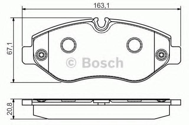 Колодки гальмівні дискові комплект 0986495098 BOSCH