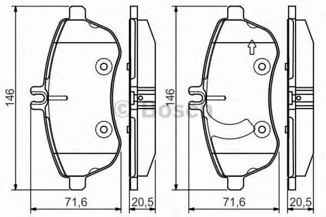 Тормозні колодки 0986495104 BOSCH