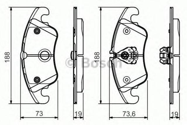 Колодки передні 0986495110 BOSCH
