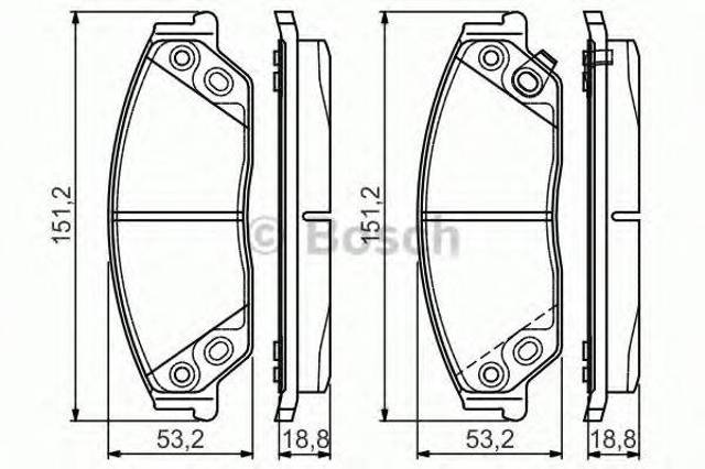 Колодки передні 0986495149 BOSCH