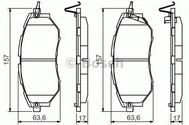 Дискові гальма 0986495156 BOSCH