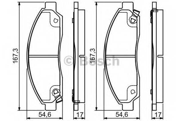 Колодки гальмівні дискові комплект 0986495159 BOSCH