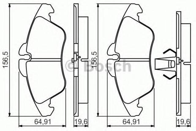 Передні гальмівні колодки 0986495245 BOSCH