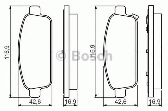 Колодки гальмівні задні, дискові 0986495259 BOSCH