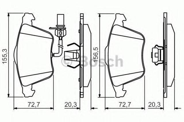 Колодки передні 0986495272 BOSCH