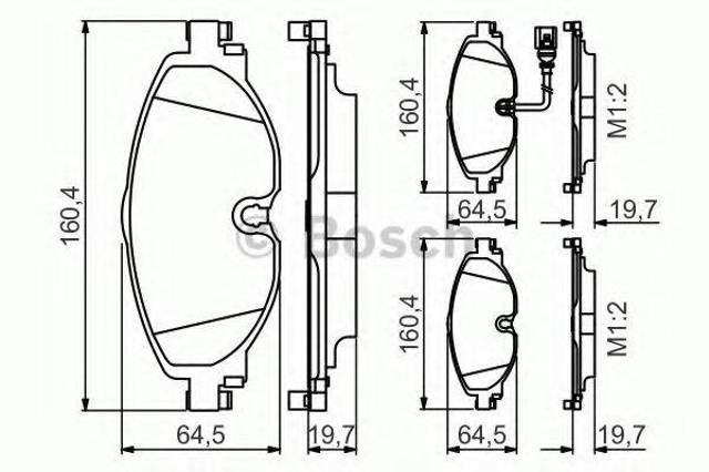 Колодки передні 0986495347 BOSCH