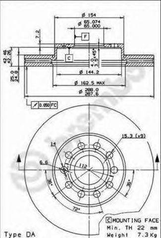 Ремкомплект передніх гальм 09914511 BREMBO