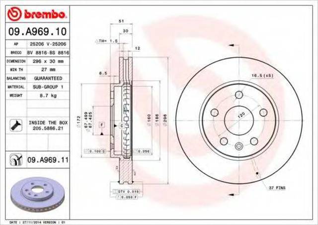 Ротор гальмівний 09A96910 BREMBO