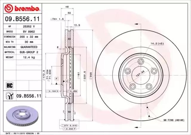 Ротор гальмівний 09B55611 BREMBO
