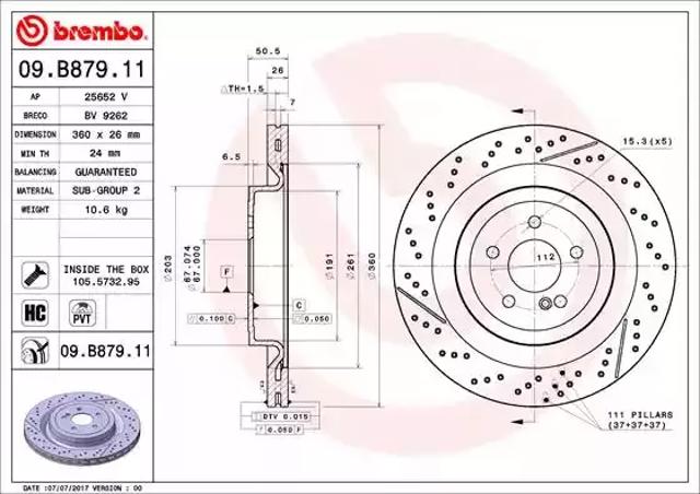 Ротор гальмівний 09B87911 BREMBO