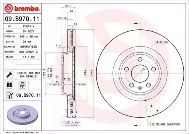 Ротор гальмівний 09B97011 BREMBO