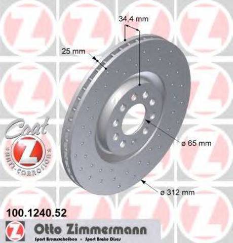 Гальмо дискове переднє 100124052 ZIMMERMANN