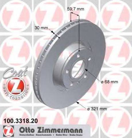 Диск переднього гальма 100331820 ZIMMERMANN