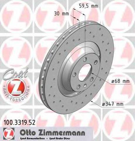 Диск гальмівний передній 100331952 ZIMMERMANN