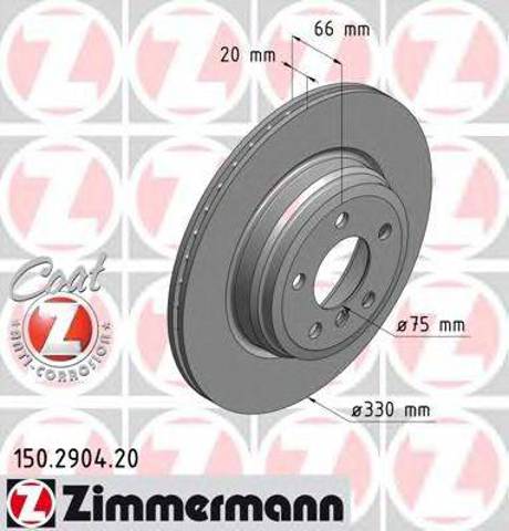 Диск заднього гальма 150290420 ZIMMERMANN