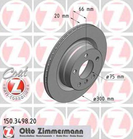 Диск заднього гальма 150349820 ZIMMERMANN