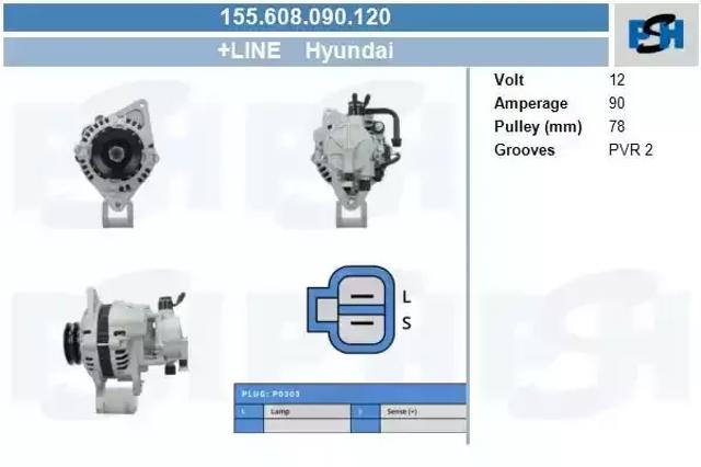 Генератор автомобільний 155608090120 PSH